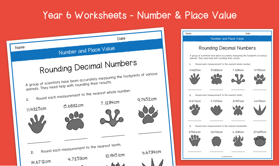 Year 6 Rounding Decimal Numbers Worksheets | KS2 Number & Place Value | Primary Maths